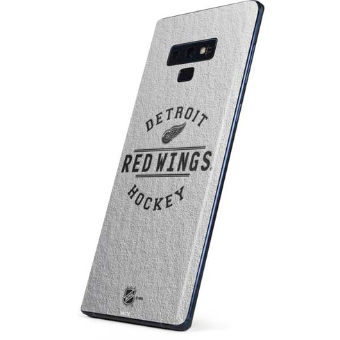 NHL Detroit Red Wings Black Text Galaxy Note 9 Skin
