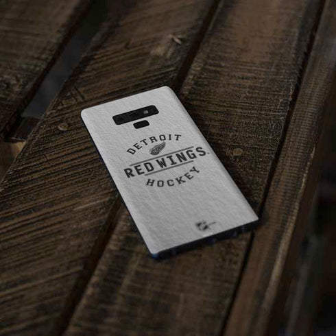 NHL Detroit Red Wings Black Text Galaxy Note 9 Skin