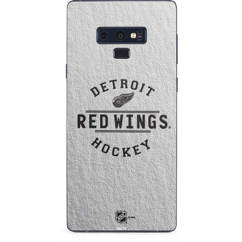 NHL Detroit Red Wings Black Text Galaxy Note 9 Skin