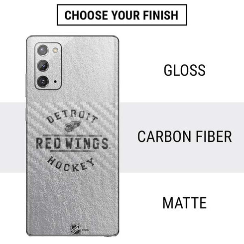 NHL Detroit Red Wings Black Text Galaxy Note20 5G Skin