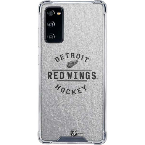 NHL Detroit Red Wings Black Text Galaxy S20 FE Clear Case