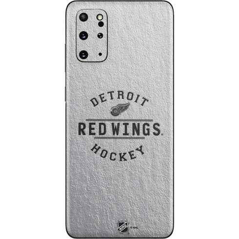 NHL Detroit Red Wings Black Text Galaxy S20 Plus Skin