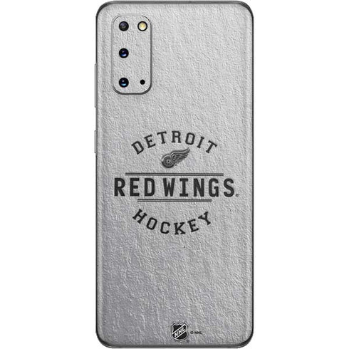 NHL Detroit Red Wings Black Text Galaxy S20 Skin