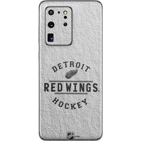 NHL Detroit Red Wings Black Text Galaxy S20 Ultra 5G Skin