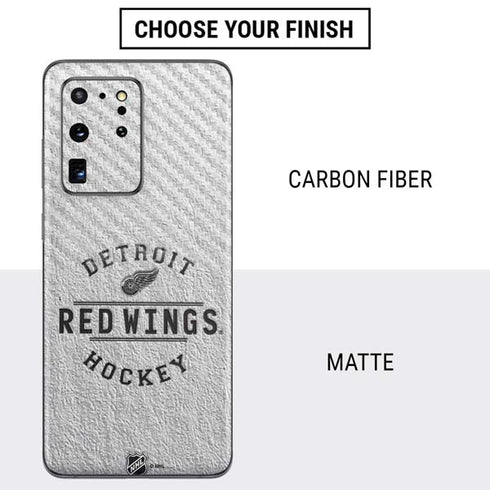 NHL Detroit Red Wings Black Text Galaxy S20 Ultra 5G Skin