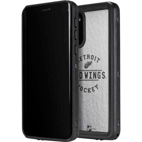 NHL Detroit Red Wings Black Text Galaxy S20 Waterproof Case