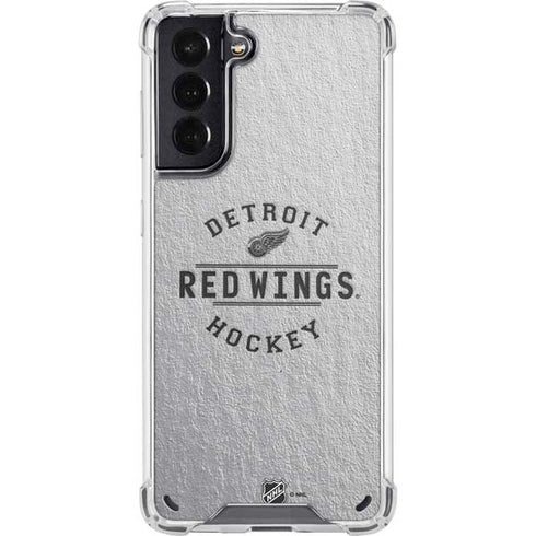 NHL Detroit Red Wings Black Text Galaxy S21 5G Clear Case