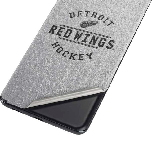 NHL Detroit Red Wings Black Text Galaxy S21 Plus 5G Skin