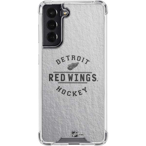 NHL Detroit Red Wings Black Text Galaxy S22 Clear Case