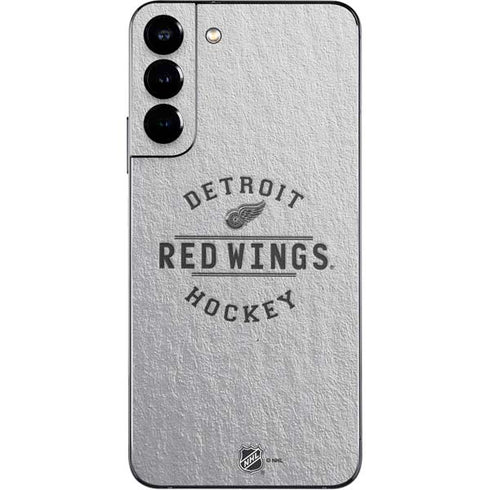 NHL Detroit Red Wings Black Text Galaxy S22 Plus Skin