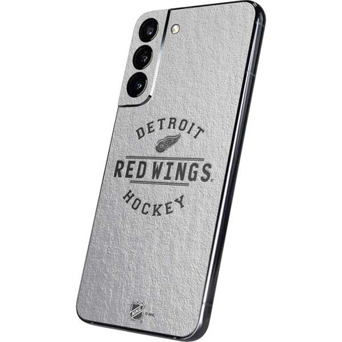NHL Detroit Red Wings Black Text Galaxy S22 Plus Skin