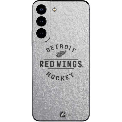 NHL Detroit Red Wings Black Text Galaxy S22 Skin