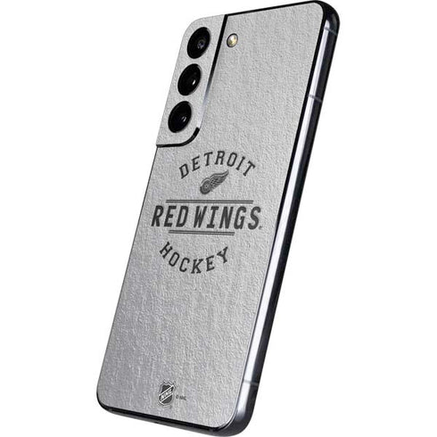 NHL Detroit Red Wings Black Text Galaxy S22 Skin