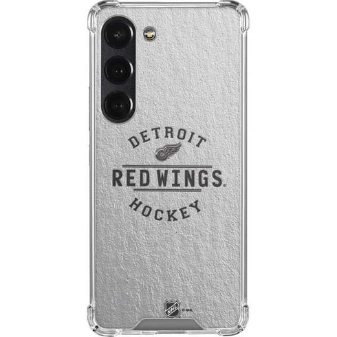 NHL Detroit Red Wings Black Text Galaxy S23 Clear Case