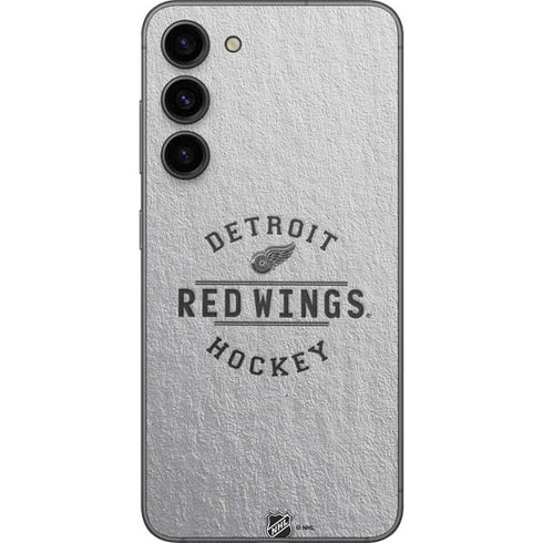 NHL Detroit Red Wings Black Text Galaxy S23 Plus Skin