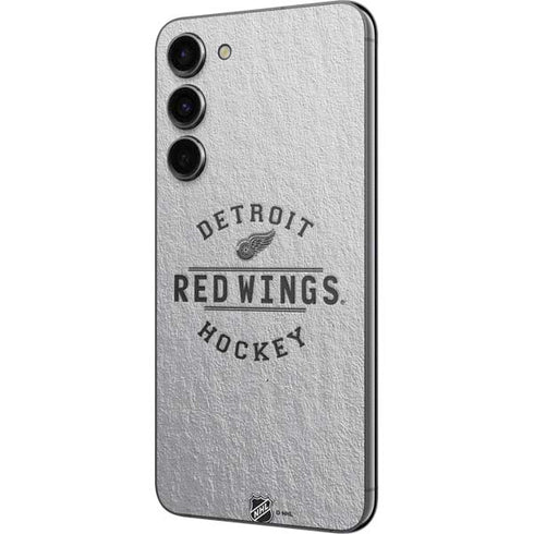 NHL Detroit Red Wings Black Text Galaxy S23 Plus Skin