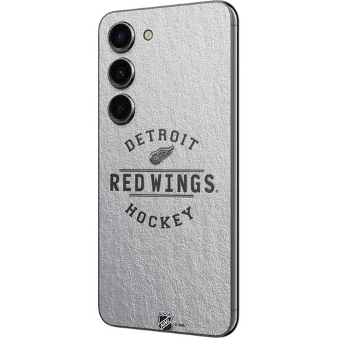 NHL Detroit Red Wings Black Text Galaxy S23 Skin