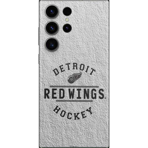 NHL Detroit Red Wings Black Text Galaxy S23 Ultra Skin