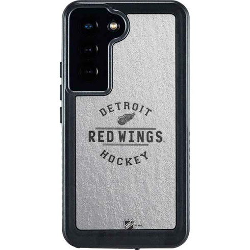 NHL Detroit Red Wings Black Text Galaxy S23 Waterproof Case