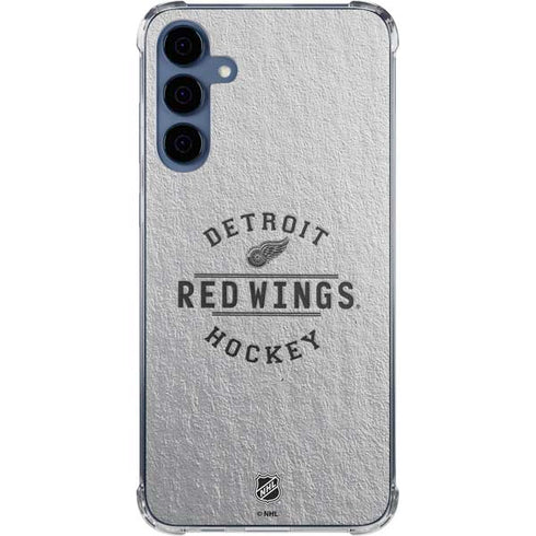 NHL Detroit Red Wings Black Text Galaxy S24 Clear Case