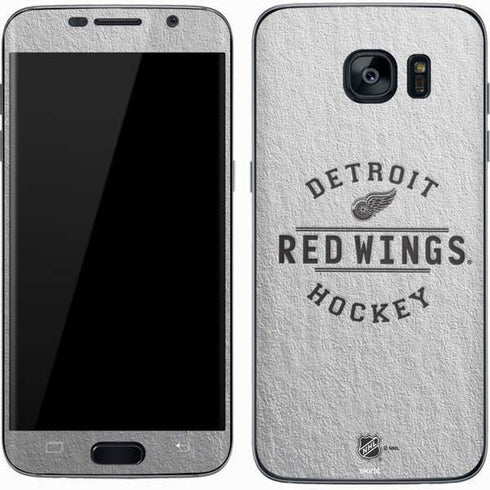 NHL Detroit Red Wings Black Text Galaxy S7 Skin