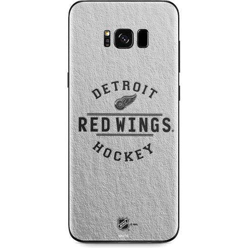 NHL Detroit Red Wings Black Text Galaxy S8 Plus Skin