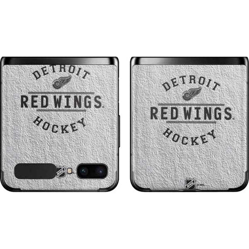 NHL Detroit Red Wings Black Text Galaxy Z Flip Skin