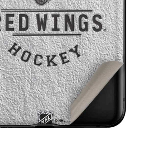 NHL Detroit Red Wings Black Text Galaxy Z Flip Skin