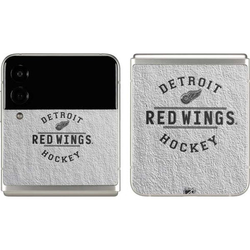 NHL Detroit Red Wings Black Text Galaxy Z Flip3 5G Skin