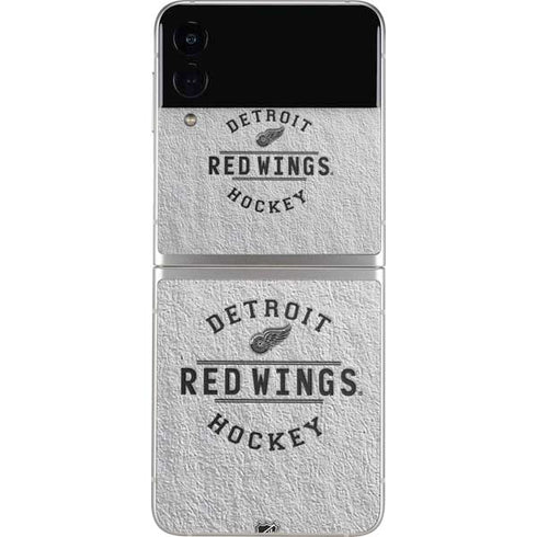 NHL Detroit Red Wings Black Text Galaxy Z Flip3 5G Skin