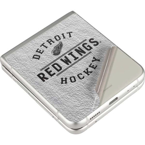 NHL Detroit Red Wings Black Text Galaxy Z Flip3 5G Skin