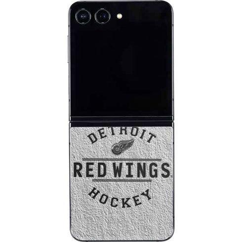 NHL Detroit Red Wings Black Text Galaxy Z Flip5 5G Skin