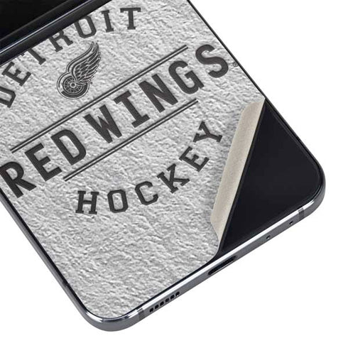 NHL Detroit Red Wings Black Text Galaxy Z Flip5 5G Skin