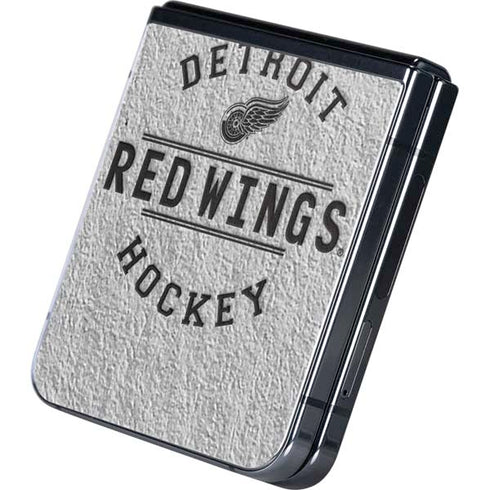 NHL Detroit Red Wings Black Text Galaxy Z Flip5 5G Skin