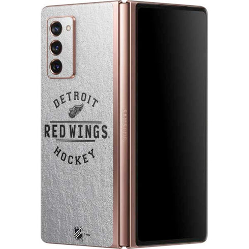 NHL Detroit Red Wings Black Text Galaxy Z Fold2 5G Skin