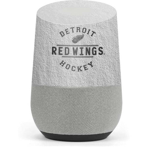NHL Detroit Red Wings Black Text Google Home Skin