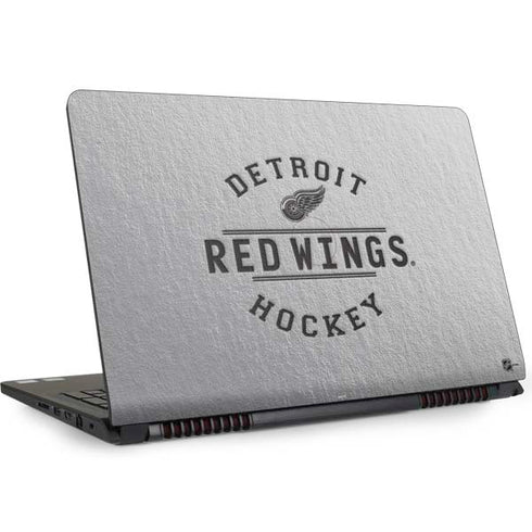 NHL Detroit Red Wings Black Text Dell Inspiron Skin