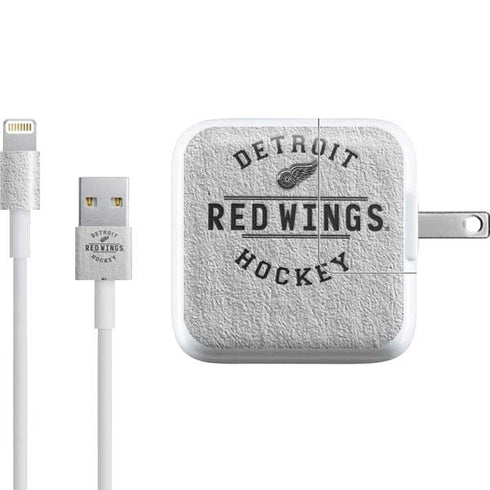 NHL Detroit Red Wings Black Text iPad Charger (10W USB) Skin