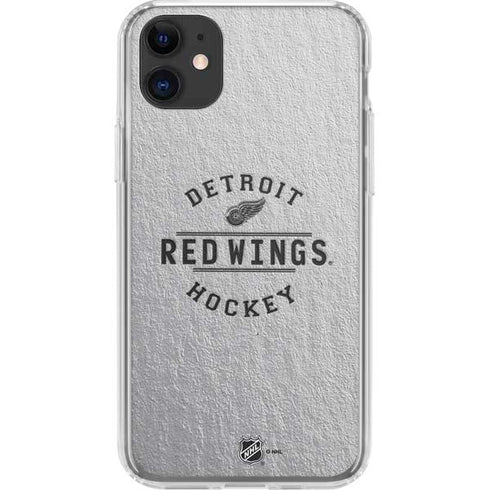 NHL Detroit Red Wings Black Text iPhone 11 Clear Case