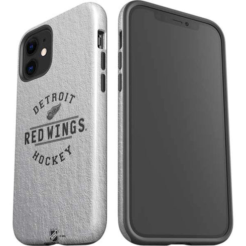 NHL Detroit Red Wings Black Text iPhone 12 Impact Case