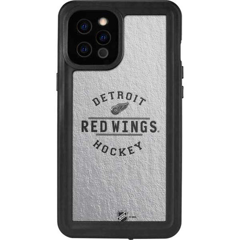 NHL Detroit Red Wings Black Text iPhone 12 Pro Max Waterproof Case