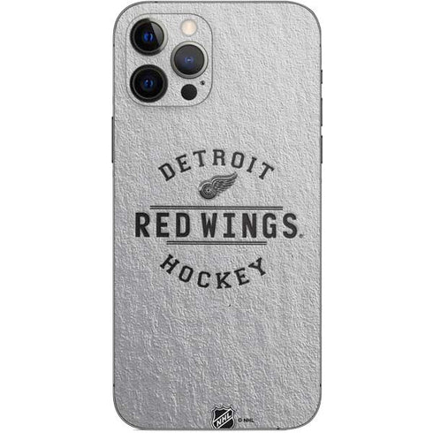 NHL Detroit Red Wings Black Text iPhone 12 Pro Skin