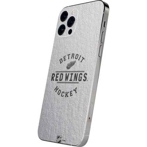 NHL Detroit Red Wings Black Text iPhone 12 Pro Skin