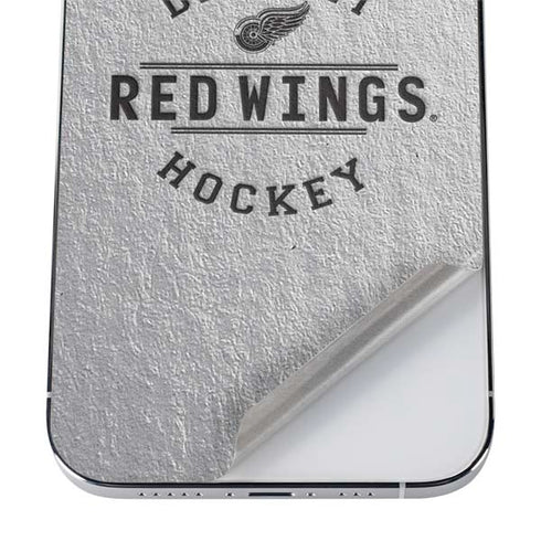 NHL Detroit Red Wings Black Text iPhone 12 Pro Skin