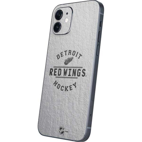 NHL Detroit Red Wings Black Text iPhone 12 Skin