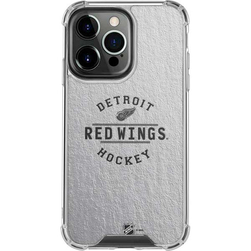 NHL Detroit Red Wings Black Text iPhone 13 Pro Clear Case