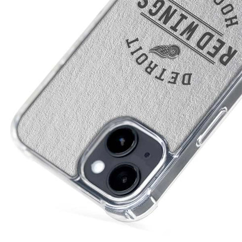 NHL Detroit Red Wings Black Text iPhone 15 Plus MagSafe Case