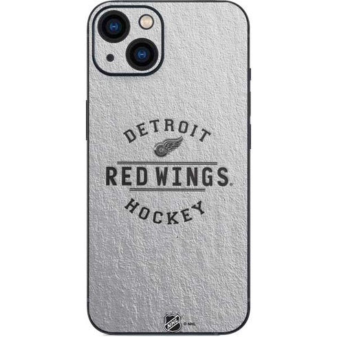 NHL Detroit Red Wings Black Text iPhone 14 Plus Skin