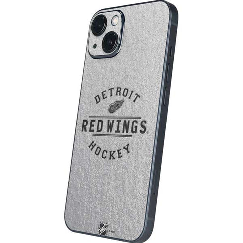 NHL Detroit Red Wings Black Text iPhone 15 Plus Skin