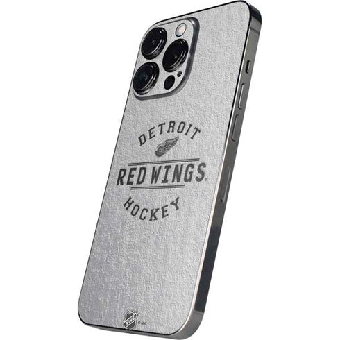 NHL Detroit Red Wings Black Text iPhone 14 Pro Skin